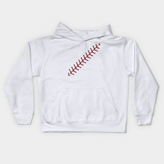 Baseball Lace Kids Hoodie by AnnArtshock